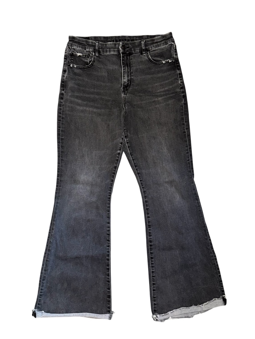 American Eagle black high-rise Flare leg jeans size 14